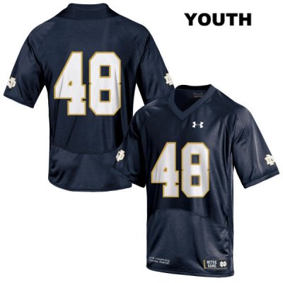 Notre Dame Fighting Irish Youth Xavier Lezynski #48 Navy Under Armour No Name Authentic Stitched College NCAA Football Jersey ABS2499RN